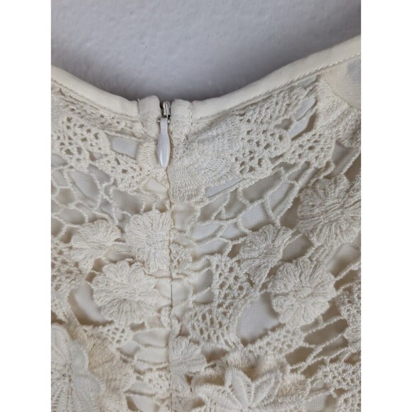 Anthropologie Thistlepearl Dress Floral Embroidered Beige 12 - Picture 6 of 8